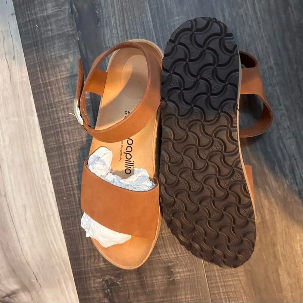 NEW Papillio by Birkenstock Glenda Wedge
Nubuck Leather Sandals EU 38 - Picture 5 of 7